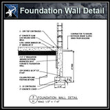★Free CAD Details-Foundation Wall Detail - Architecture Autocad Blocks,CAD Details,CAD Drawings,3D Models,PSD,Vector,Sketchup Download