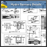 【CAD Details】Hydro Sanitary CAD Details - Architecture Autocad Blocks,CAD Details,CAD Drawings,3D Models,PSD,Vector,Sketchup Download
