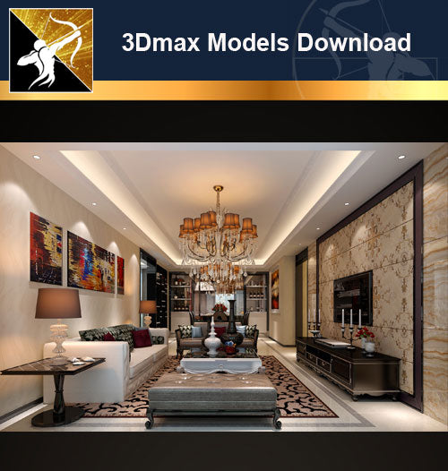 ★Download 3D Max Decoration Models -Living Room V.3 - Architecture Autocad Blocks,CAD Details,CAD Drawings,3D Models,PSD,Vector,Sketchup Download