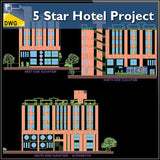 【Architecture CAD Projects】5 Star Hotel Project CAD Drawings - Architecture Autocad Blocks,CAD Details,CAD Drawings,3D Models,PSD,Vector,Sketchup Download
