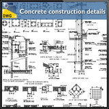 【CAD Details】Concrete construction details dwg files - Architecture Autocad Blocks,CAD Details,CAD Drawings,3D Models,PSD,Vector,Sketchup Download