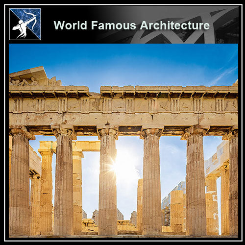 【World Famous Architecture CAD Drawings】Greek temple CAD 3D  Model - Architecture Autocad Blocks,CAD Details,CAD Drawings,3D Models,PSD,Vector,Sketchup Download