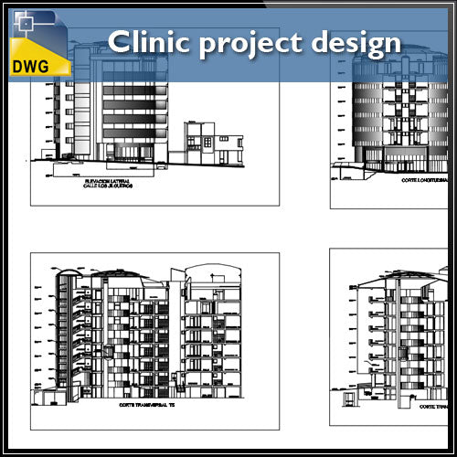 【Architecture CAD Projects】@Clinic project design DWG - Architecture Autocad Blocks,CAD Details,CAD Drawings,3D Models,PSD,Vector,Sketchup Download