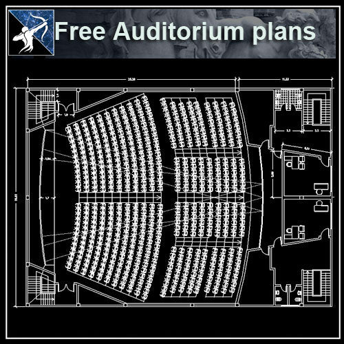 【Architecture CAD Projects】AuditoriumCAD Drawings ,CAD Blocks,Details (Free) - Architecture Autocad Blocks,CAD Details,CAD Drawings,3D Models,PSD,Vector,Sketchup Download
