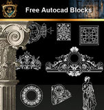 ★Free CAD Blocks-Architecture Decorative Elements V.8 - Architecture Autocad Blocks,CAD Details,CAD Drawings,3D Models,PSD,Vector,Sketchup Download