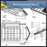 【CAD Details】Roof sectional detail cad drawing - Architecture Autocad Blocks,CAD Details,CAD Drawings,3D Models,PSD,Vector,Sketchup Download