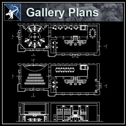 【Architecture CAD Projects】Exhibitions,Gallery Plan Design CAD Drawings Collection - Architecture Autocad Blocks,CAD Details,CAD Drawings,3D Models,PSD,Vector,Sketchup Download