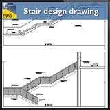 【CAD Details】Detail drawing of stair design CAD drawing - Architecture Autocad Blocks,CAD Details,CAD Drawings,3D Models,PSD,Vector,Sketchup Download