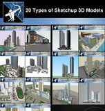 ★Best 20 Types of City,Residential Building Sketchup 3D Models Collection(Recommanded!!) - Architecture Autocad Blocks,CAD Details,CAD Drawings,3D Models,PSD,Vector,Sketchup Download