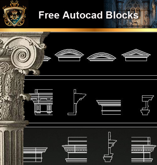 ★Free CAD Blocks-Architecture Decorative Elements V.14 - Architecture Autocad Blocks,CAD Details,CAD Drawings,3D Models,PSD,Vector,Sketchup Download