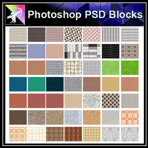 【Photoshop PSD Landscape Blocks】Landscape Paving Blocks 4 - Architecture Autocad Blocks,CAD Details,CAD Drawings,3D Models,PSD,Vector,Sketchup Download