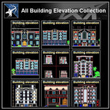 ★【All Building Elevation CAD Drawings Collection】 - Architecture Autocad Blocks,CAD Details,CAD Drawings,3D Models,PSD,Vector,Sketchup Download