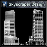 【Architecture CAD Projects】Skyscraper Design CAD Blocks,Plans,Layout
