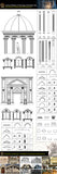 Architectural Decoration Elements CAD Blocks Bundle V.1 - Architecture Autocad Blocks,CAD Details,CAD Drawings,3D Models,PSD,Vector,Sketchup Download