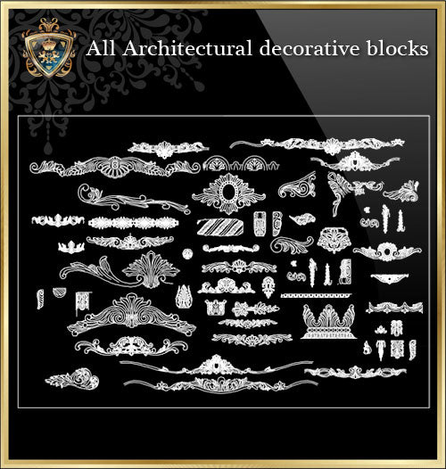 ★Architecture Decorative CAD Blocks Bundle V.6-☆Architectural Decorative Elements☆ - Architecture Autocad Blocks,CAD Details,CAD Drawings,3D Models,PSD,Vector,Sketchup Download