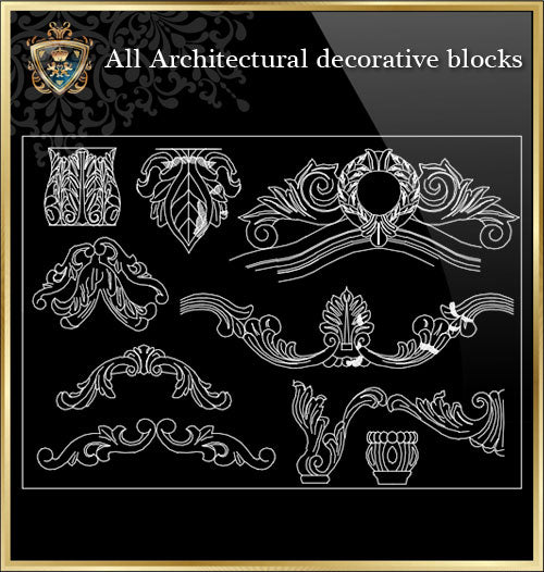 ★Architecture Decorative CAD Blocks Bundle V.5-☆Architectural Decorative Elements☆ - Architecture Autocad Blocks,CAD Details,CAD Drawings,3D Models,PSD,Vector,Sketchup Download
