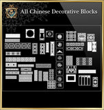 ★Architecture Decorative CAD Blocks Bundle V.14-☆Chinese Carved Elements☆ - Architecture Autocad Blocks,CAD Details,CAD Drawings,3D Models,PSD,Vector,Sketchup Download