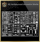 ★Architecture Decorative CAD Blocks Bundle V.2-☆Architectural Decorative Elements☆ - Architecture Autocad Blocks,CAD Details,CAD Drawings,3D Models,PSD,Vector,Sketchup Download