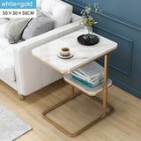 Creative multi-function side table living room small tea table sofa corner iron frame sqaure round coffee table sofa side