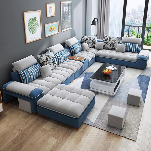 Customized high quality living room furniture living room sofa set fabric sofa