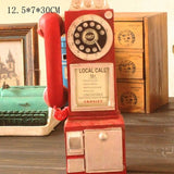 VILEAD 30cm Resin Retro Telephone Figurines Old Dirty Crafts Vintage Home Decor Ornaments Creative European Crafts Accessories