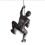 Creative Rock Climbing Men Sculpture Resin Statue Figurine Oranments Home Decor Wall Hanging Decorations