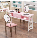 Net red manicure table chair set special price processing economy manicure table single double chair simple decoration