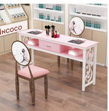 Net red manicure table chair set special price processing economy manicure table single double chair simple decoration