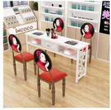 Net red manicure table chair set special price processing economy manicure table single double chair simple decoration