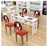 Net red manicure table chair set special price processing economy manicure table single double chair simple decoration