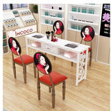 Net red manicure table chair set special price processing economy manicure table single double chair simple decoration