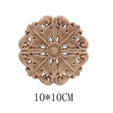 Carved Unpainted Ornamental Natural Wood Applique Wood Mouldings Onlay Wood Decal Long Rose Wooden Cabinet Furniture Corner NEW