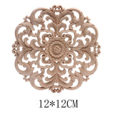 Carved Unpainted Ornamental Natural Wood Applique Wood Mouldings Onlay Wood Decal Long Rose Wooden Cabinet Furniture Corner NEW