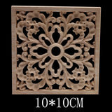 Carved Unpainted Ornamental Natural Wood Applique Wood Mouldings Onlay Wood Decal Long Rose Wooden Cabinet Furniture Corner NEW