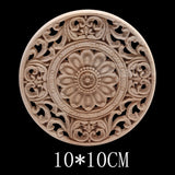 Carved Unpainted Ornamental Natural Wood Applique Wood Mouldings Onlay Wood Decal Long Rose Wooden Cabinet Furniture Corner NEW