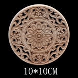 Carved Unpainted Ornamental Natural Wood Applique Wood Mouldings Onlay Wood Decal Long Rose Wooden Cabinet Furniture Corner NEW