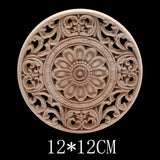 Carved Unpainted Ornamental Natural Wood Applique Wood Mouldings Onlay Wood Decal Long Rose Wooden Cabinet Furniture Corner NEW