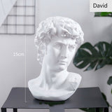World Famous Statue Retro Art Resin Head Skull Sculpture Sketch Model David Moliere Home Decoration Accessories Modern Figurine