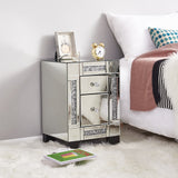 Preselling Panana Mirrored Bedside Cabinet/Bedside Table/Chest of 3 Drawers Bedroom Nightstand