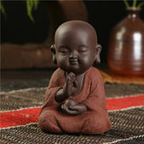 Buddha statues small monk color sand ceramic home club geomantic decoration Purple Sand Figurines Tea Pet