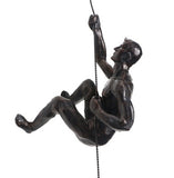 Industrial Style Climbing Man Resin Iron Wire Wall Hanging Decoration Sculpture Figures Creative Retro Present Statue Decor