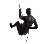 Industrial Style Climbing Man Resin Iron Wire Wall Hanging Decoration Sculpture Figures Creative Retro Present Statue Decor