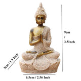 VILEAD 16 Style Buddha Statue Nature Sandstone Thailand Buddha Sculpture Hindu Fengshui Figurine Meditation Miniature Home Decor