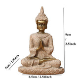 VILEAD 16 Style Buddha Statue Nature Sandstone Thailand Buddha Sculpture Hindu Fengshui Figurine Meditation Miniature Home Decor