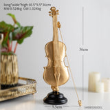 Modern Home Decoration Violin Figurines Sax Statuettes Accessories Desk Office Decor Resin Musical Instrument Model Decorative