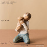 Nordic Love Family Resin Figurines Ornaments  Family Happy Time Mum Dad and Children Home Decoration Accessories For Living Room