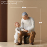 Nordic Love Family Resin Figurines Ornaments  Family Happy Time Mum Dad and Children Home Decoration Accessories For Living Room