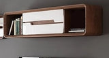 Moderno minimalista blanco pintado café Mesa TV armario combinación de grano de madera estirable mesita para café de sala de estar