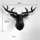 Home Statue Decoration Accessories 34x28x14cm Vintage Antelope Head Abstract Sculpture Room Wall Decor Resin Deer Head Statues