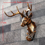 Home Statue Decoration Accessories 34x28x14cm Vintage Antelope Head Abstract Sculpture Room Wall Decor Resin Deer Head Statues